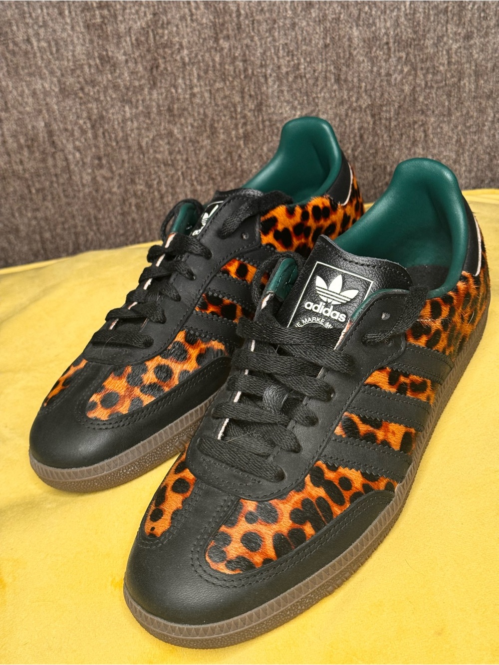adidas Women’s Leopard Print Samba Sneakers - Picture 1 of 8